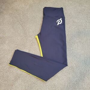 Peloton Women’s Blue Athletic Contrast Rib Leggings Size XXL